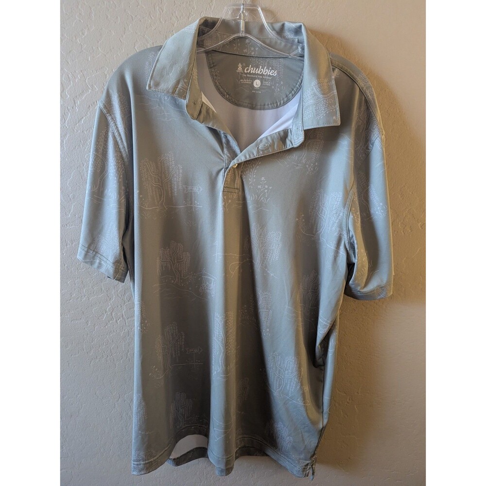 Chubbies Weekend Has Arrived Men’s L Blue Polo Short Sleeve Polyester Golf